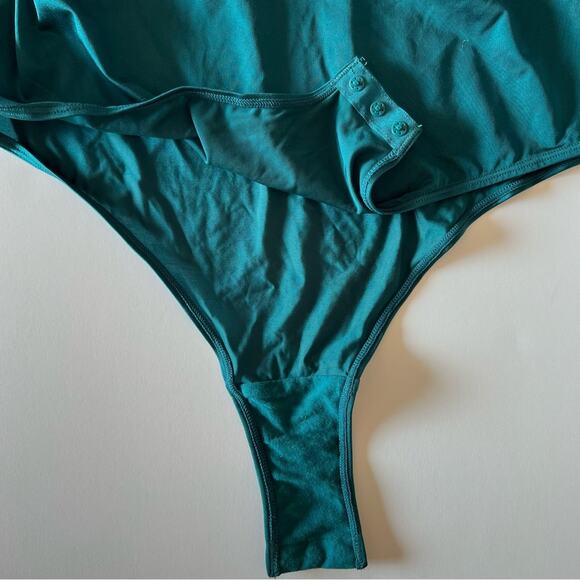 Satin Bodysuit Auden Size M Green Lace One Piece‎ - Picture 5 of 8